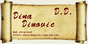 Dina Dimović vizit kartica